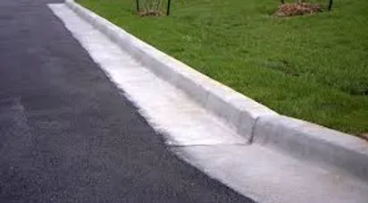 White Curb and Gutter - Apex Pavement Solutions